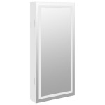 vidaXL Dulap de bijuterii cu oglindă și lumini LED, de perete, alb vidaXL Dulap de bijuterii cu oglindă și lumini LED, de perete, alb
