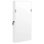 vidaXL Dulap de bijuterii cu oglindă și lumini LED, de perete, alb vidaXL Dulap de bijuterii cu oglindă și lumini LED, de perete, alb