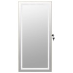 vidaXL Dulap de bijuterii cu oglindă și lumini LED, montaj pe perete