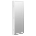 vidaXL Dulap de bijuterii cu oglindă și lumini LED, de perete, alb vidaXL Dulap de bijuterii cu oglindă și lumini LED, de perete, alb