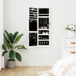 vidaXL Dulap de bijuterii cu oglindă și lumini LED, de perete, alb vidaXL Dulap de bijuterii cu oglindă și lumini LED, de perete, alb