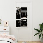 vidaXL Dulap de bijuterii cu oglindă și lumini LED, de perete, alb vidaXL Dulap de bijuterii cu oglindă și lumini LED, de perete, alb