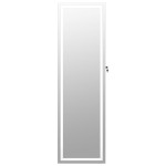 vidaXL Dulap de bijuterii cu oglindă și lumini LED, de perete, alb vidaXL Dulap de bijuterii cu oglindă și lumini LED, de perete, alb