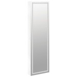 vidaXL Dulap de bijuterii cu oglindă și lumini LED, de perete, alb vidaXL Dulap de bijuterii cu oglindă și lumini LED, de perete, alb