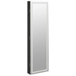 vidaXL Dulap de bijuterii cu oglindă și lumini LED, de perete, negru vidaXL Dulap de bijuterii cu oglindă și lumini LED, de perete, negru