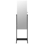vidaXL Dulap de bijuterii cu oglindă independent, negru, 42x38x152 cm vidaXL Dulap de bijuterii cu oglindă independent, negru, 42x38x152 cm