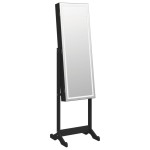 vidaXL Dulap autonom de bijuterii, cu oglindă și lumini LED, negru vidaXL Dulap autonom de bijuterii, cu oglindă și lumini LED, negru