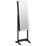 vidaXL Dulap autonom de bijuterii, cu oglindă și lumini LED, negru vidaXL Dulap autonom de bijuterii, cu oglindă și lumini LED, negru