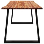 vidaXL Masă cu margini naturale, 160x80x75 cm, lemn masiv de acacia vidaXL Masă cu margini naturale, 160x80x75 cm, lemn masiv de acacia