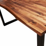 vidaXL Masă cu margini naturale, 160x80x75 cm, lemn masiv de acacia vidaXL Masă cu margini naturale, 160x80x75 cm, lemn masiv de acacia