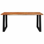 vidaXL Masă cu margini naturale, 180x90x75 cm, lemn masiv de acacia