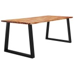 vidaXL Masă cu margini naturale, 200x90x75 cm, lemn masiv de acacia vidaXL Masă cu margini naturale, 200x90x75 cm, lemn masiv de acacia