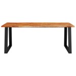 vidaXL Masă cu margini naturale, 200x90x75 cm, lemn masiv de acacia vidaXL Masă cu margini naturale, 200x90x75 cm, lemn masiv de acacia