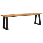 vidaXL Bancă cu margini naturale 160 cm, lemn masiv de acacia vidaXL Bancă cu margini naturale 160 cm, lemn masiv de acacia