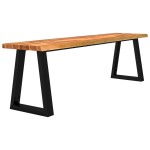 vidaXL Bancă cu margini naturale 160 cm, lemn masiv de acacia vidaXL Bancă cu margini naturale 160 cm, lemn masiv de acacia