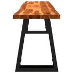vidaXL Bancă cu margini naturale 160 cm, lemn masiv de acacia vidaXL Bancă cu margini naturale 160 cm, lemn masiv de acacia
