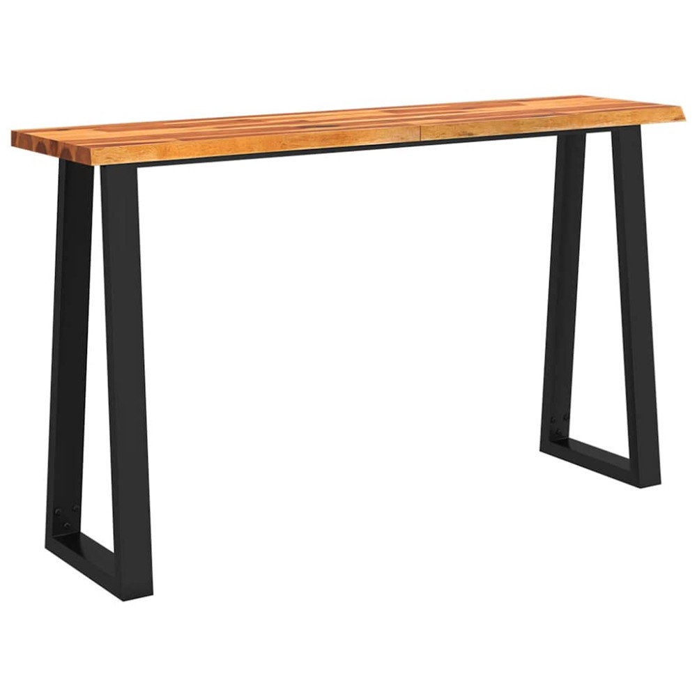 vidaXL Masă consolă margini naturale, 140x40x80 cm, lemn masiv acacia