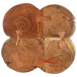 vidaXL Măsuță de cafea, 36 cm, 4 trunchiuri, lemn masiv de acacia vidaXL Măsuță de cafea, 36 cm, 4 trunchiuri, lemn masiv de acacia