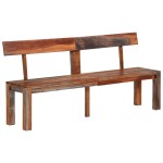 vidaXL Banchetă cu spătar, gri, 160 cm, lemn masiv de acacia vidaXL Banchetă cu spătar, gri, 160 cm, lemn masiv de acacia