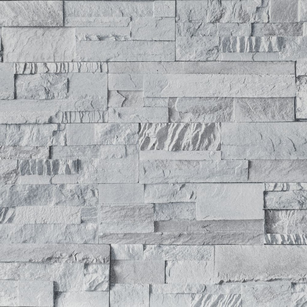 vidaXL Tapet 3D, aspect piatră gri deschis, 10x0,53 m, nețesut