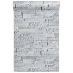 vidaXL Tapet 3D, aspect piatră gri deschis, 10x0,53 m, nețesut vidaXL Tapet 3D, aspect piatră gri deschis, 10x0,53 m, nețesut