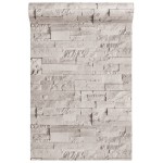 vidaXL Tapet 3D, aspect piatră crem, 10x0,53 m, nețesut vidaXL Tapet 3D, aspect piatră crem, 10x0,53 m, nețesut