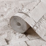 vidaXL Tapet 3D, aspect piatră crem, 10x0,53 m, nețesut vidaXL Tapet 3D, aspect piatră crem, 10x0,53 m, nețesut