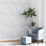 vidaXL Tapet cu model flori 3D, gri, 10x0,53 m, nețesut vidaXL Tapet cu model flori 3D, gri, 10x0,53 m, nețesut