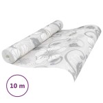 vidaXL Tapet cu model flori 3D, gri, 10x0,53 m, nețesut vidaXL Tapet cu model flori 3D, gri, 10x0,53 m, nețesut