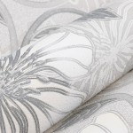 vidaXL Tapet cu model flori 3D, gri, 10x0,53 m, nețesut vidaXL Tapet cu model flori 3D, gri, 10x0,53 m, nețesut