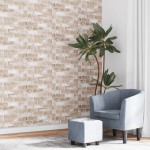 vidaXL Tapet 3D, model cărămidă, maro, 10x0,53 m, nețesut vidaXL Tapet 3D, model cărămidă, maro, 10x0,53 m, nețesut
