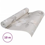 vidaXL Tapet cu model flori 3D, gri, 10x0,53 m, nețesut vidaXL Tapet cu model flori 3D, gri, 10x0,53 m, nețesut