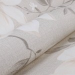 vidaXL Tapet cu model flori 3D, gri, 10x0,53 m, nețesut vidaXL Tapet cu model flori 3D, gri, 10x0,53 m, nețesut