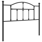 vidaXL Tăblie de pat metalică, negru, 107 cm vidaXL Tăblie de pat metalică, negru, 107 cm