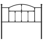 vidaXL Tăblie de pat metalică, negru, 107 cm vidaXL Tăblie de pat metalică, negru, 107 cm