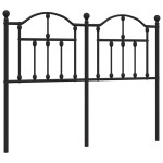 vidaXL Tăblie de pat metalică, negru, 120 cm vidaXL Tăblie de pat metalică, negru, 120 cm