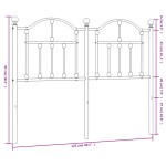 vidaXL Tăblie de pat metalică, negru, 120 cm vidaXL Tăblie de pat metalică, negru, 120 cm