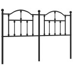 vidaXL Tăblie de pat metalică, negru, 135 cm vidaXL Tăblie de pat metalică, negru, 135 cm