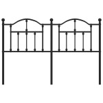 vidaXL Tăblie de pat metalică, negru, 135 cm vidaXL Tăblie de pat metalică, negru, 135 cm