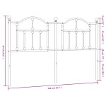 vidaXL Tăblie de pat metalică, negru, 150 cm