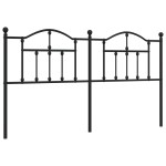 vidaXL Tăblie de pat metalică, negru, 160 cm vidaXL Tăblie de pat metalică, negru, 160 cm