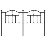 vidaXL Tăblie de pat metalică, negru, 160 cm vidaXL Tăblie de pat metalică, negru, 160 cm