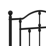 vidaXL Tăblie de pat metalică, negru, 160 cm vidaXL Tăblie de pat metalică, negru, 160 cm