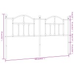 vidaXL Tăblie de pat metalică, negru, 160 cm vidaXL Tăblie de pat metalică, negru, 160 cm