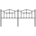 vidaXL Tăblie de pat metalică, negru, 200 cm