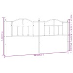 vidaXL Tăblie de pat metalică, negru, 200 cm