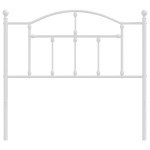 vidaXL Tăblie de pat metalică, alb, 100 cm