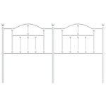 vidaXL Tăblie de pat metalică, alb, 160 cm