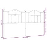 vidaXL Tăblie de pat metalică, alb, 180 cm