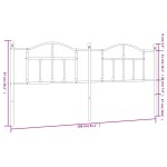 vidaXL Tăblie de pat metalică, alb, 200 cm vidaXL Tăblie de pat metalică, alb, 200 cm